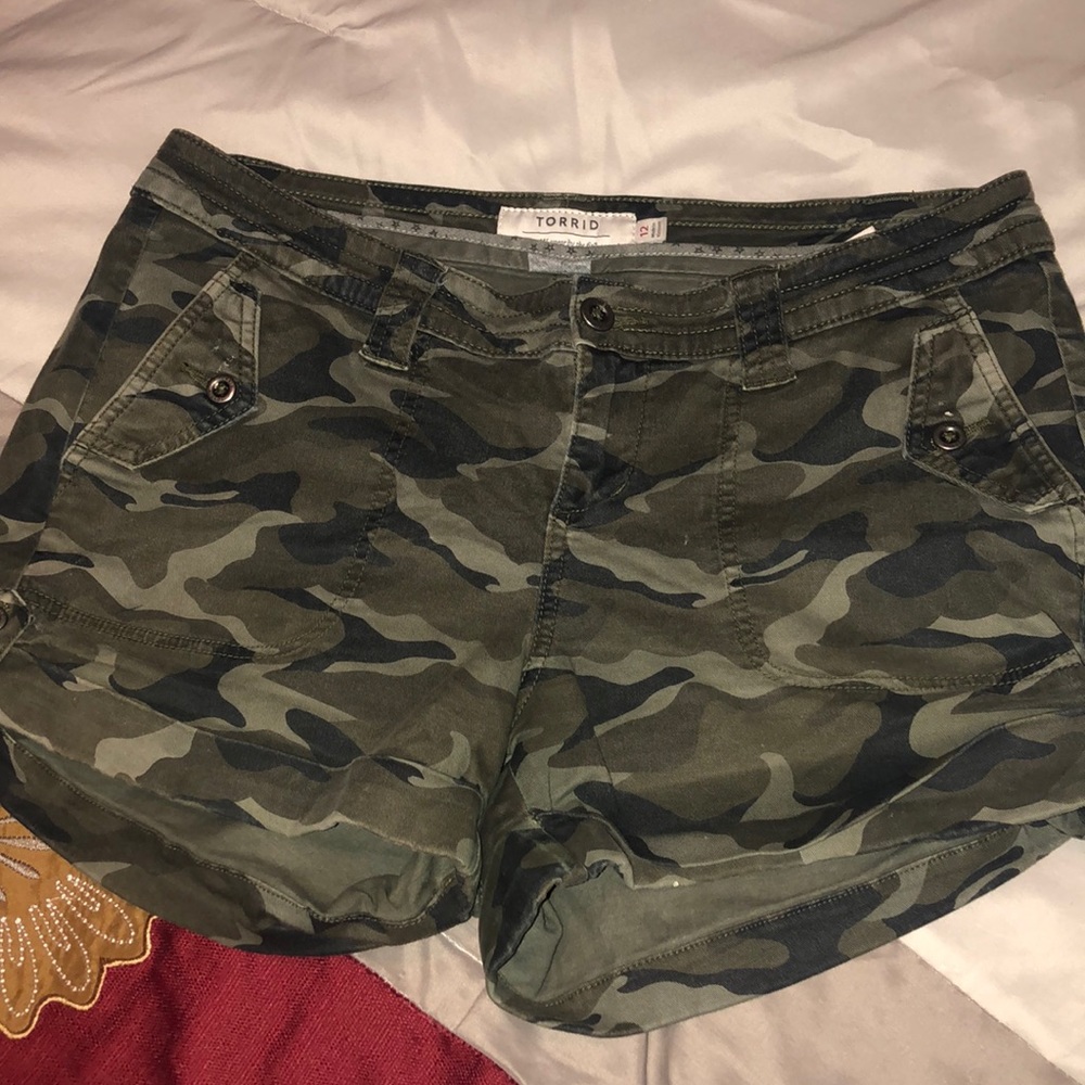 Torrid Army Print shorts!